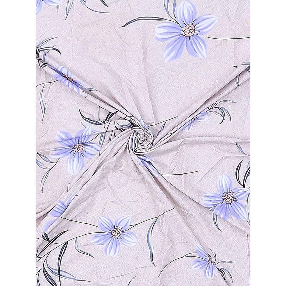Status Imperial Corner Fitted Bedsheet | Delicate Daisy Blue | 198 x 182 cm