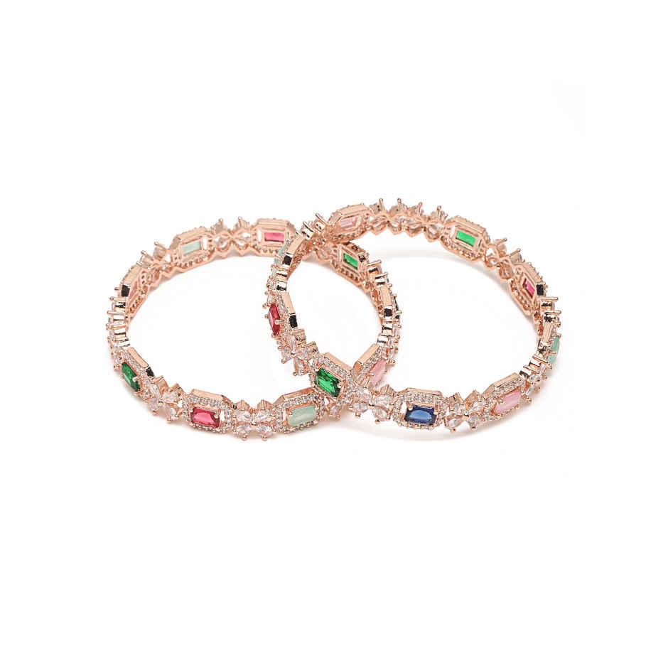 Youbella Jewellery Stylish Multi-Color Stone Studded Bangles For Girls And Women(Ybbn - 91889 - 2.8)