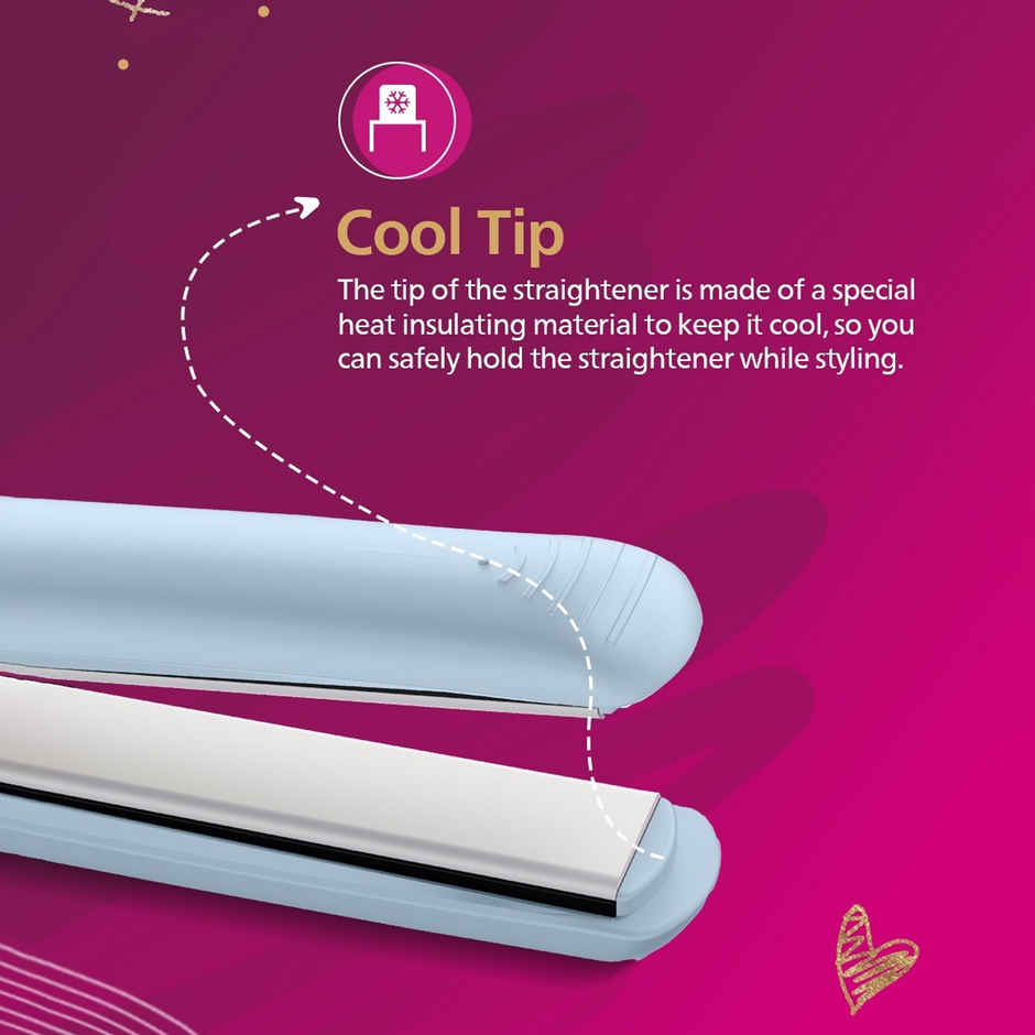 Philips Bhs264/00 Silkprotect On The Go Hair Straightener With Kerashine - Light Blue