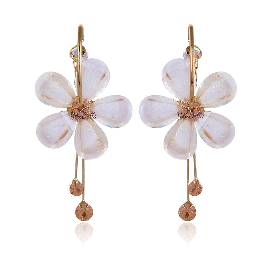 Youbella Jewellery Gold Plated Floral Earrings For Girls And Women (Combo)(Ybear - 32130)