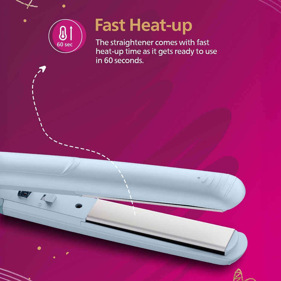 Philips Bhs264/00 Silkprotect On The Go Hair Straightener With Kerashine - Light Blue