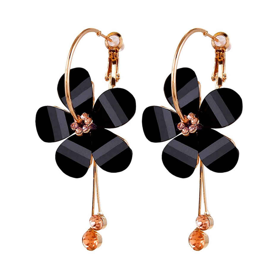Youbella Jewellery Gold Plated Floral Earrings For Girls And Women (Combo)(Ybear - 32130)