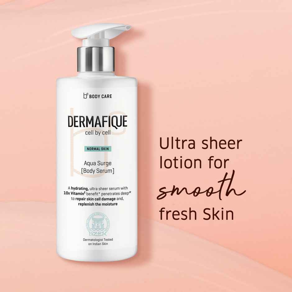 Dermafique Aqua Surge Body Lotion, Lightweight & Non-sticky, No Mineral Oil