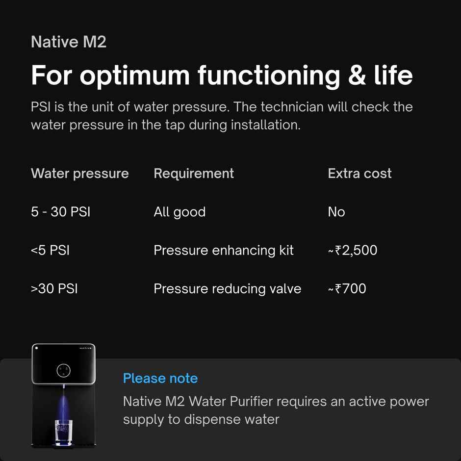 Urban Company Native M2 Water Purifier