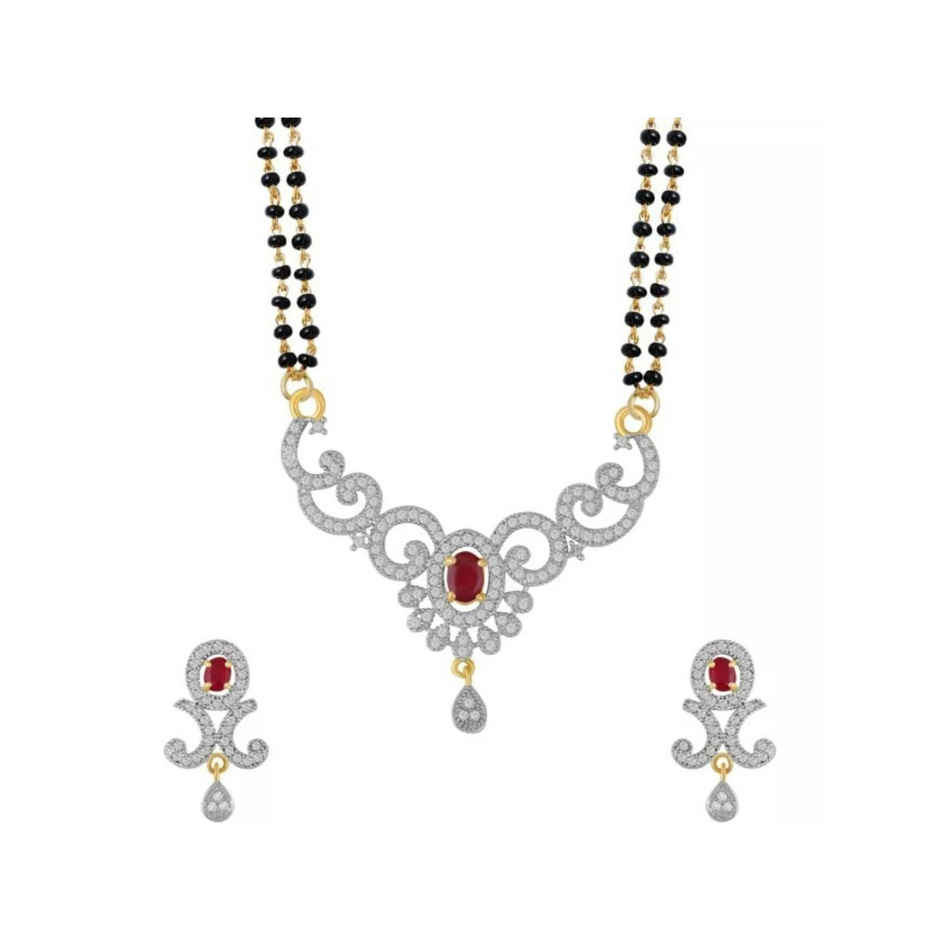 YouBella Latest Traditional Jewellery Gold Plated Mangalsutra for Women (YBMS - 10080A)