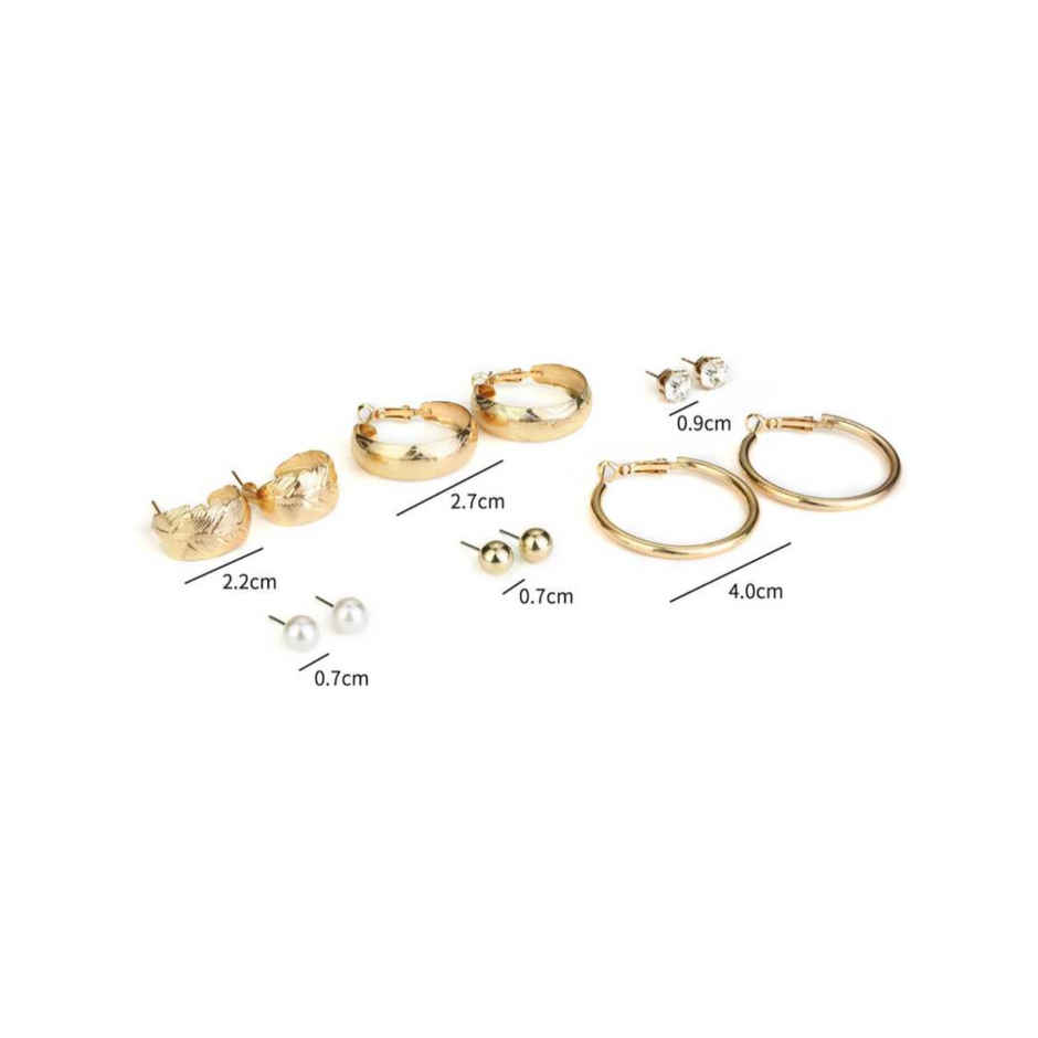 YouBella Jewellery Celebrity Inspired Gold Plated Earrings Combo for Girls and Women (YBEAR - 32923)