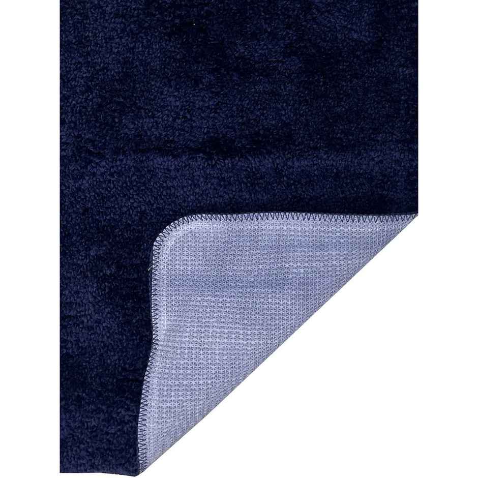 Bianca Soft Cotton Anti Slip Bath Mat | 41 x 61 cm | Benz Solid | Navy Blue