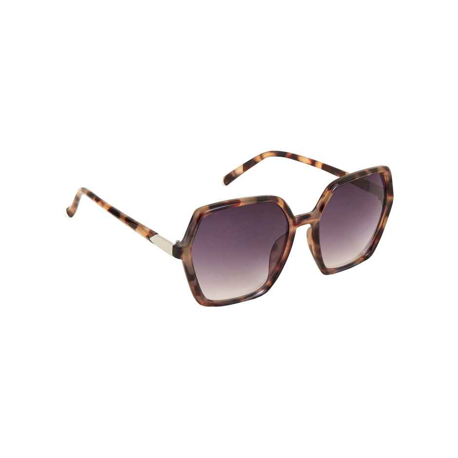 Accessorize London Women's Square Frame Slim Arm Sunglasses