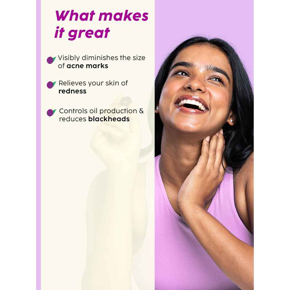 Plix The Plant Fix Jamun Face Wash and Acne Marks Serum Combo For Acne spots & Oil Control