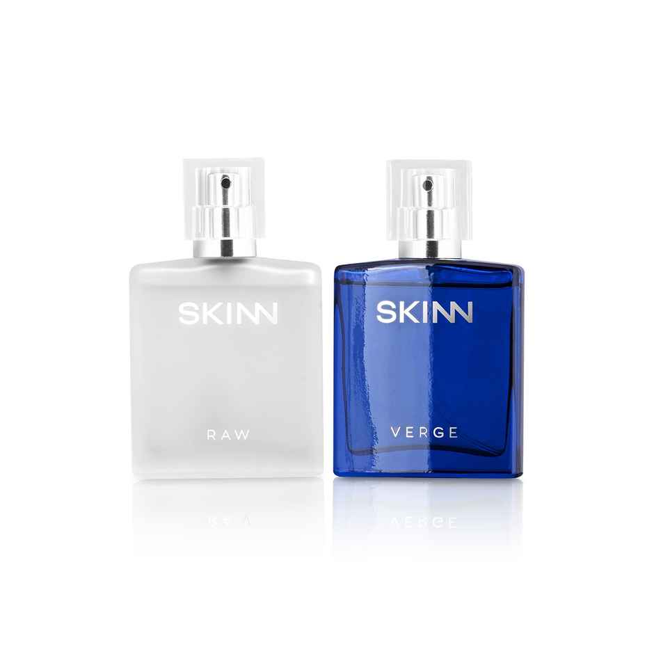 Skinn By Titan Raw And Verge Nos Perfumes For Men Edp | Fresh Long-Lasting Dual Fragrance