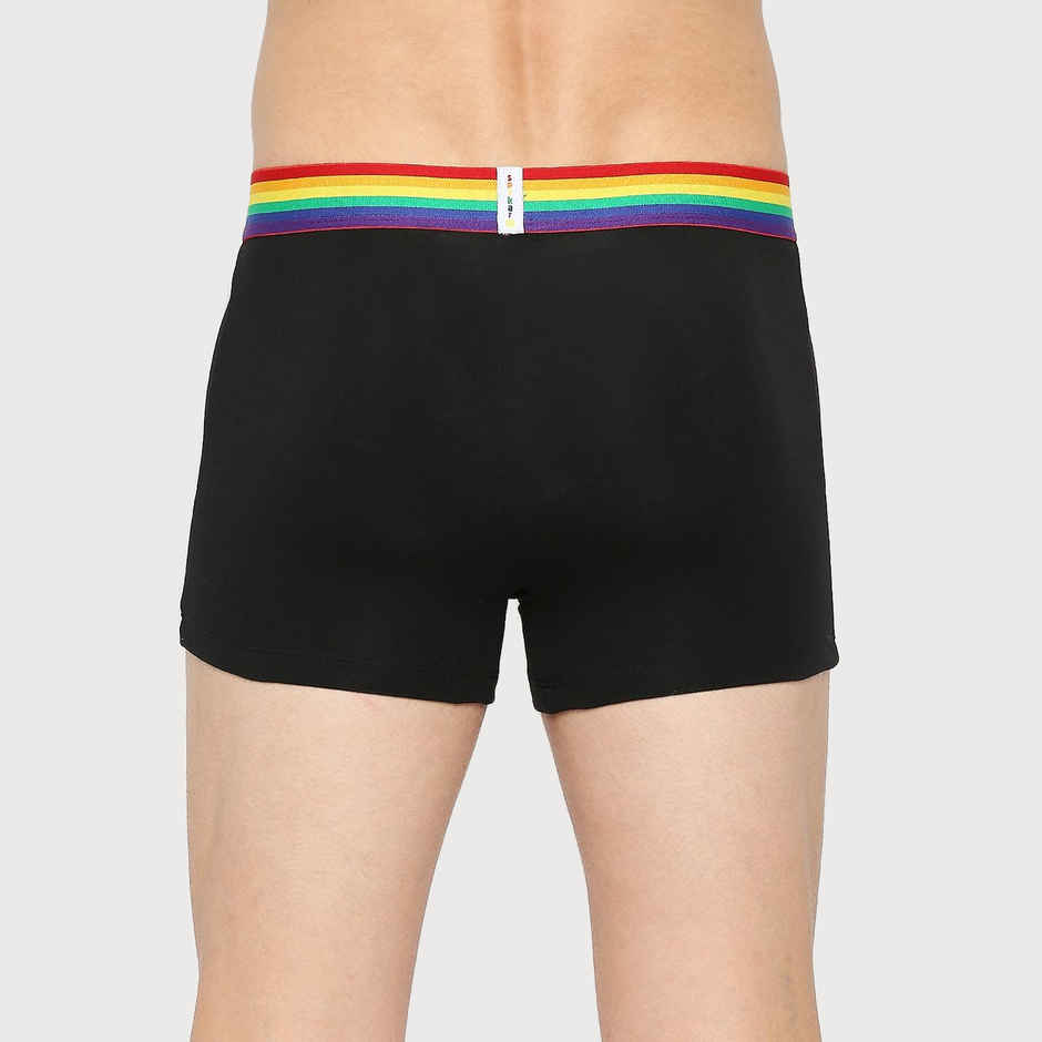 Underjeans by Spykar Men's Black Multi Pack of 1 Trunk | S