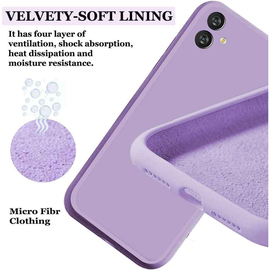 Artistque Case For Samsung Galaxy M04 / F04 / A04E Back Cover - Plain Liquid Silicone