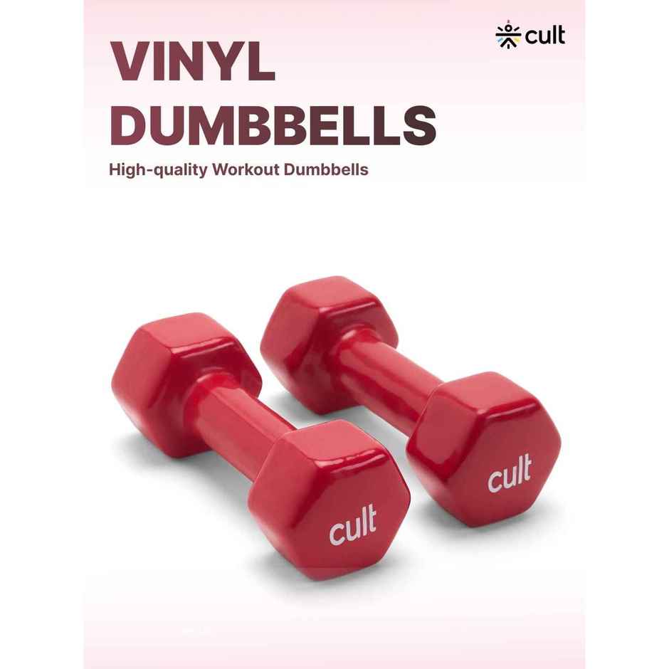 Cult Vinyl Dumbbell Set (2 kg X 2) | Red