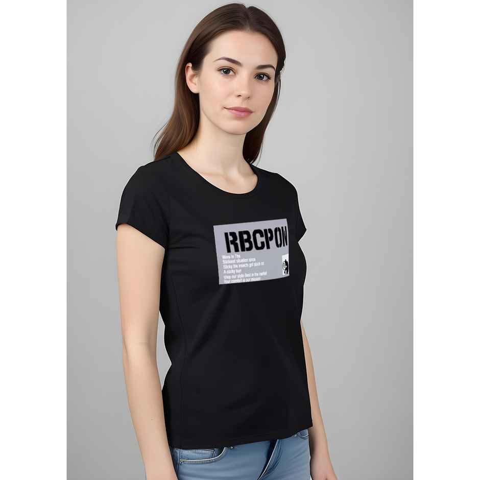 Smartees Women's Printed T-shirt | Black - XL