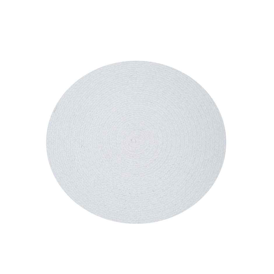 Hosta Homes Pure Cotton Geometric Pattern Digitally White& Brown Printed Table Place Mats Pack of 6