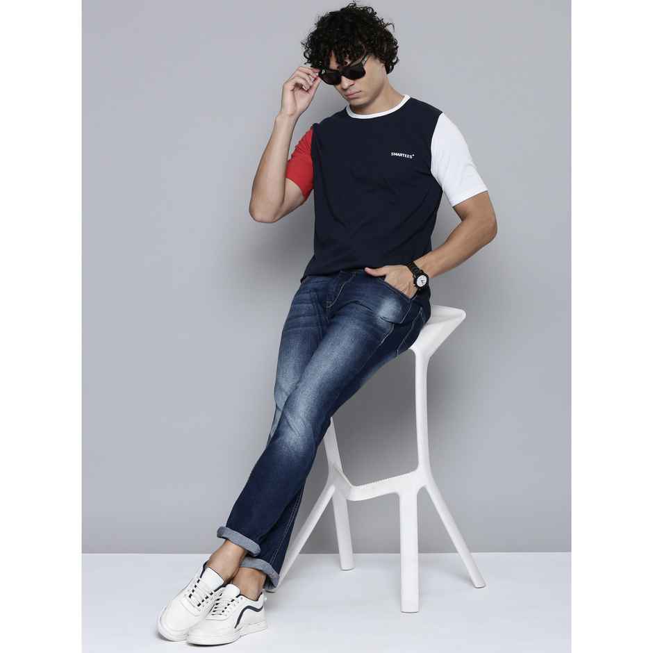 Smartees Men's Printed T-shirt | Navy Blue - L