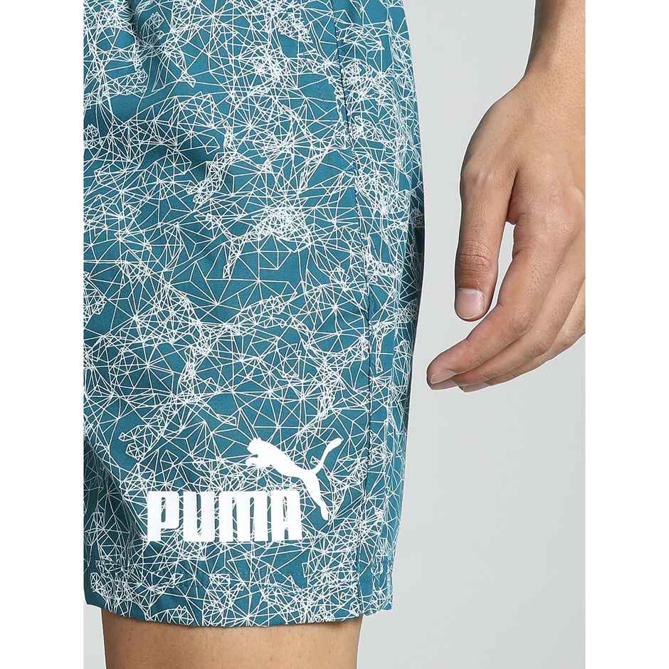 Puma Men's Printed Woven Boxers | Blue Coral | M