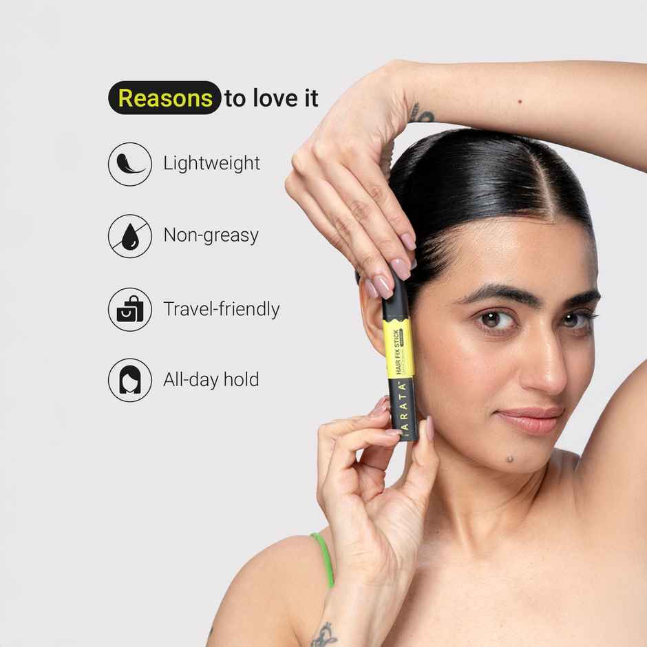Arata Sleek Hair Styling Stick with Hyaluronic Acid for Frizz & Flyaways
