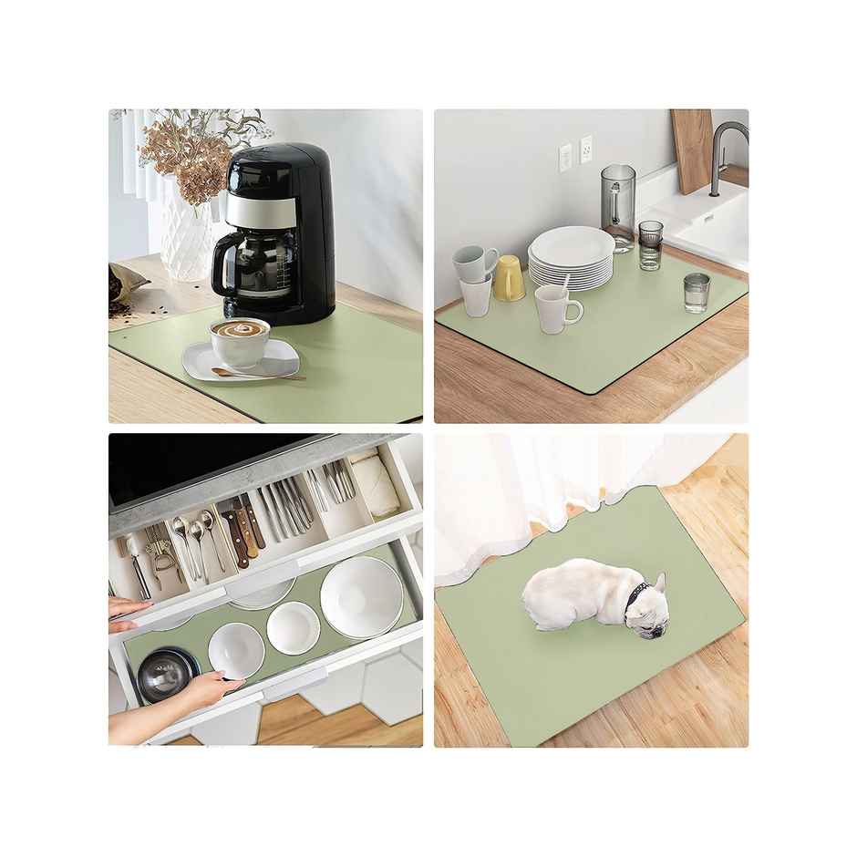 Cortina Dish Drying Mat for Kitchen | 60 X 40 cm | D3 - Sage
