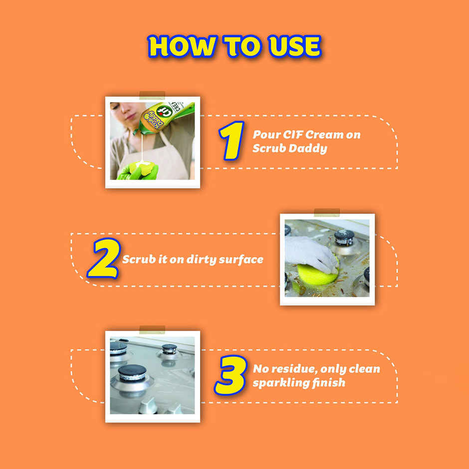 Cif Original Scrub Daddy Multipurpose Cleaning Scrubber & Pad