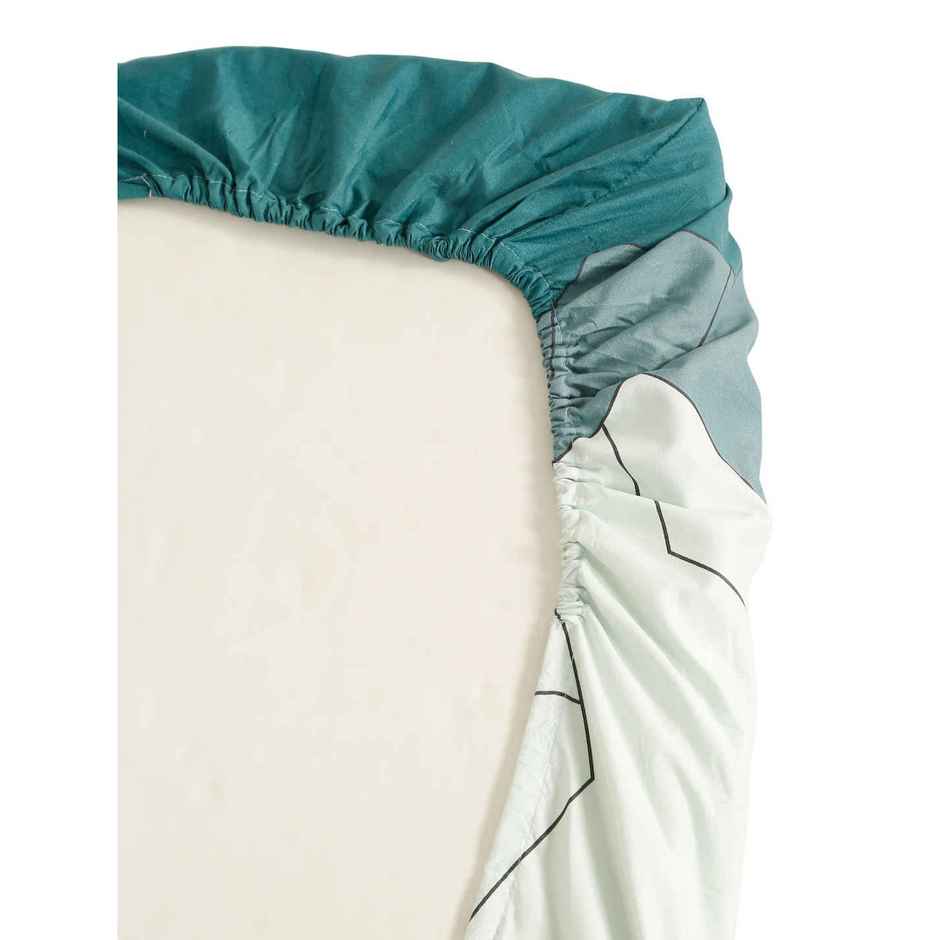 Status Imperial Corner Fitted Double Bedsheet | Geometric Summit | 198 x 182 cm
