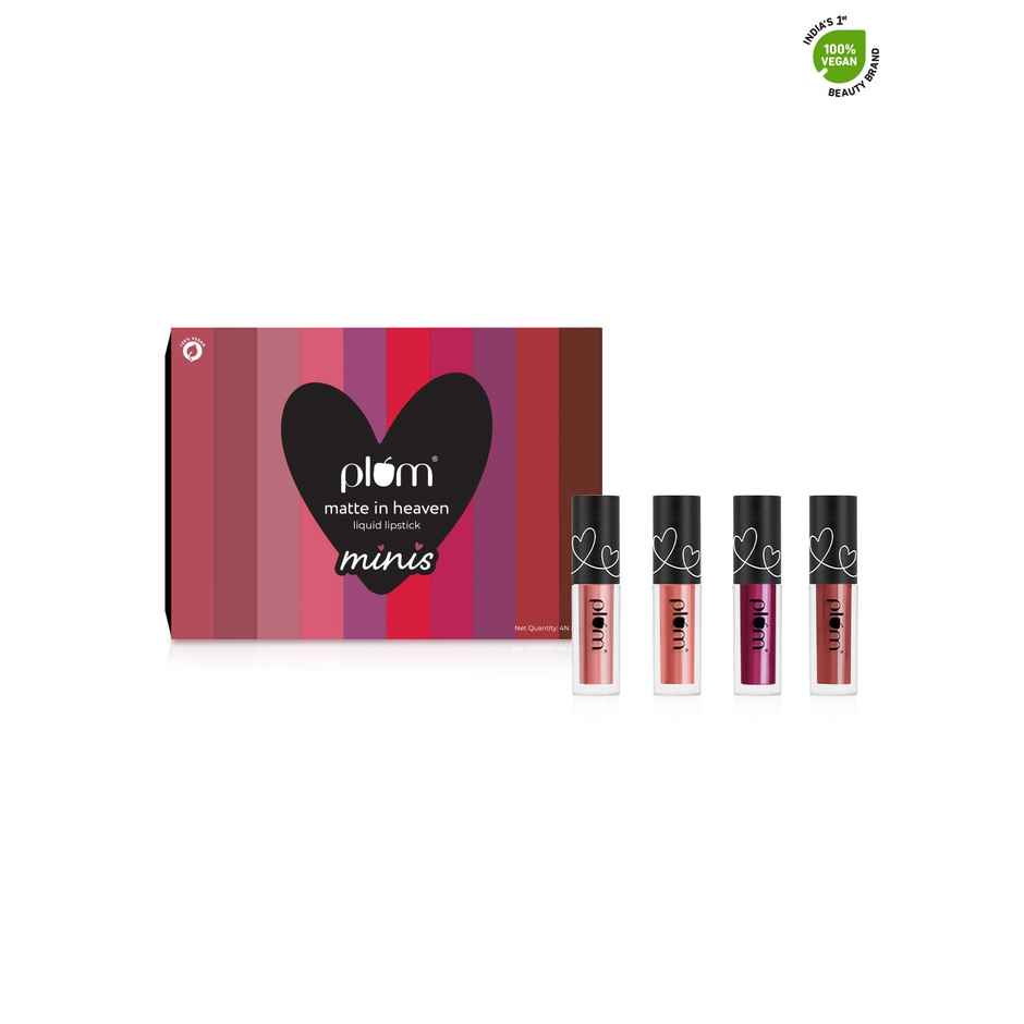 Plum Matte In Heaven Liquid Lipstick Minis(6ml) & Cadbury Celebrations Assorted Chocolate Rakhi Gift Pack(178.8gms) Combo