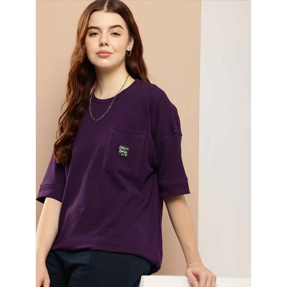 Difference of Opinion Women Drop Shoulder Oversized T-shirt - Lavender | Oversized | XL