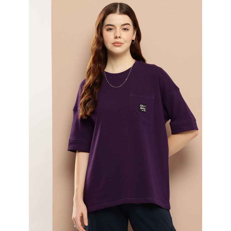 Difference of Opinion Women Drop Shoulder Oversized T-shirt - Lavender | Oversized | XL