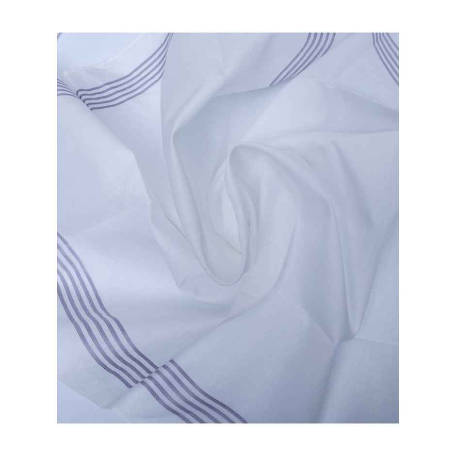 Dollar Men's Striped Cotton Handkerchief | White