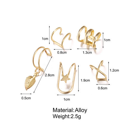 YouBella Jewellery U Shape Non Piercing Earrings Combo For Women And Girls (YBEAR - 32870)