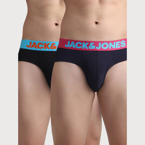 Jack & Jones Men's Mark Brief | Pack of 2 | Navy Blazer - XL
