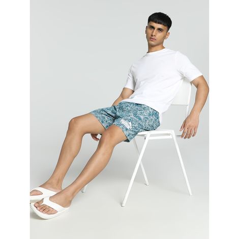 Puma Men's Printed Woven Boxers | Blue Coral | M