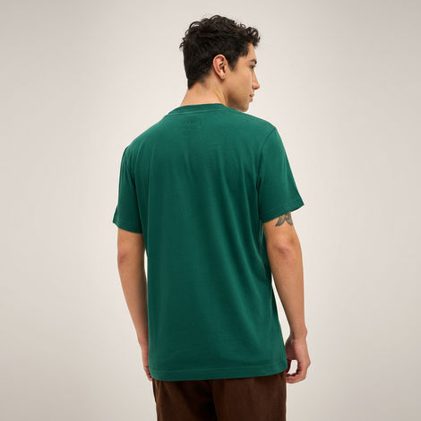The Bear House Men Relax Fit Solid T-shirt - Grelaro | Bottle Green | XXL