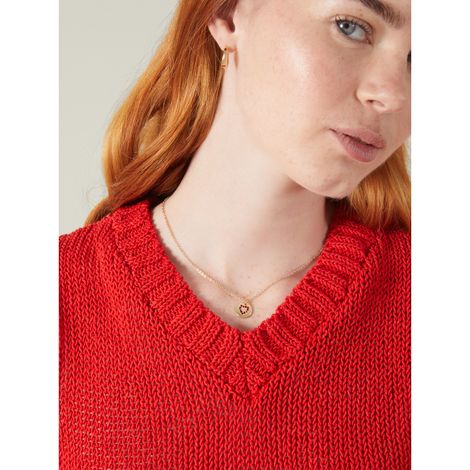 Accessorize London Women Gold Sparkle Heart Pendant Necklace