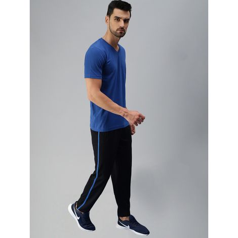 ONN Premium Men's Solid Pure Cotton V Neck T-shirts | Royal Blue | Size - 2XL