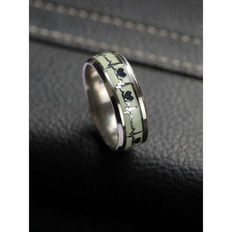 Priyaasi Bold by Priyaasi Heartbeat Silver-Plated Ring for Men