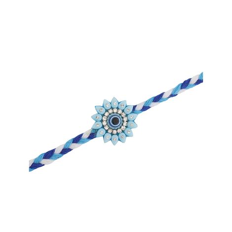 Thread Guardian'S Charm Evil Eye Beaded Thread Rakhi For Brother (Voylla)
