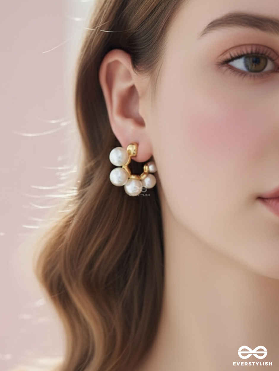 Everstylish Plush Desires-Golden Circular Earrings With Studded Pearls|JEW1107923