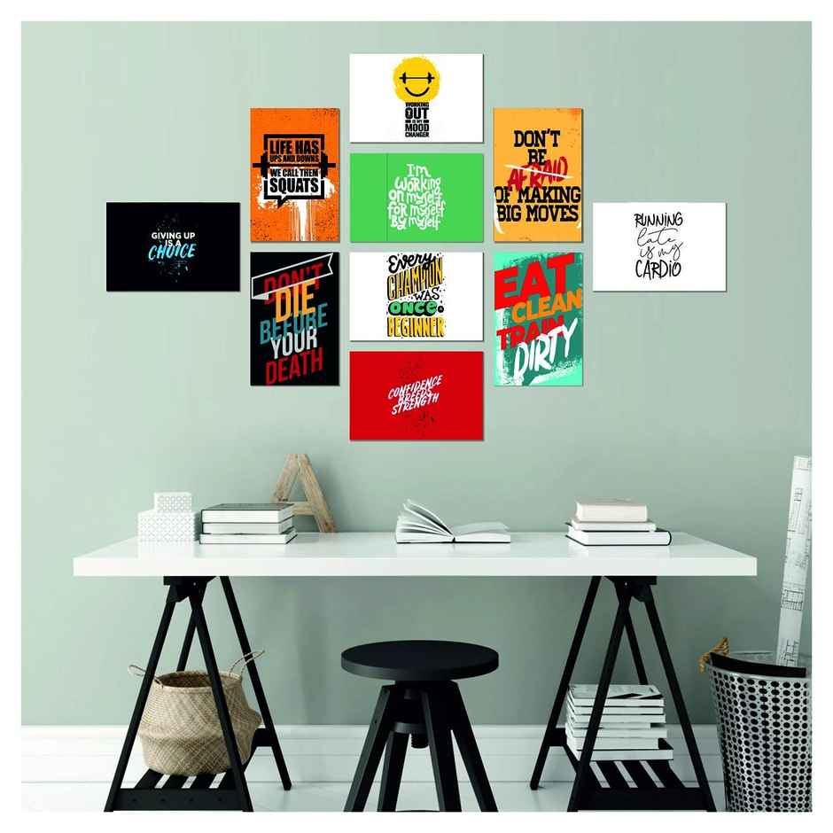 Paper Plane Design Wall Posters For Office Decor | Set of 10 | Size | 12 Inch x 18 Inch | D63