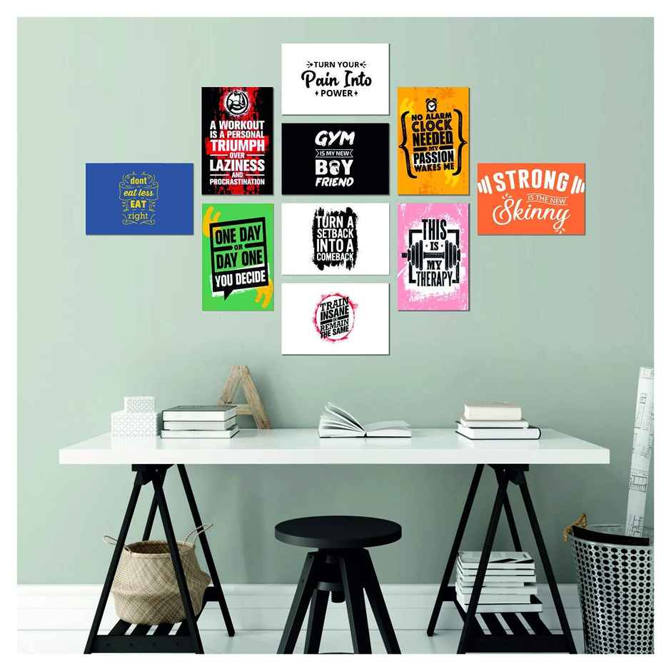 Paper Plane Design Wall Posters For Office Decor | Set of 10 | Size | 12 Inch x 18 Inch | D65