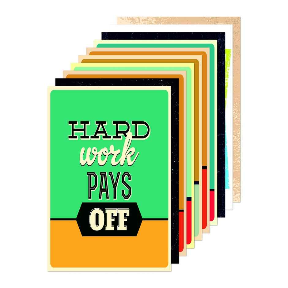 Paper Plane Design Wall Posters For Office Decor | Set of 10 | Size | 12 Inch x 18 Inch | D55