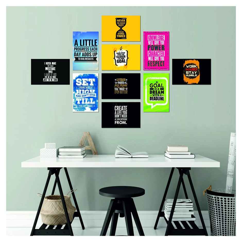 Paper Plane Design Wall Posters For Office Decor | Set of 10 | Size | 12 Inch x 18 Inch | D57