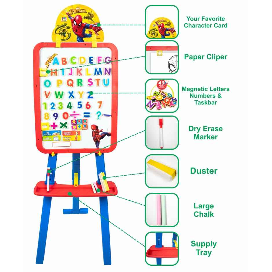 Itoys 8 in 1 Easel Board-spiderman (Colour May Vary)