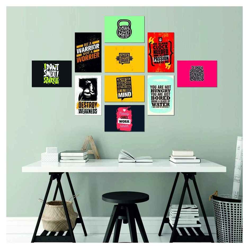 Paper Plane Design Wall Posters For Office Decor | Set of 10 | Size | 12 Inch x 18 Inch | D61