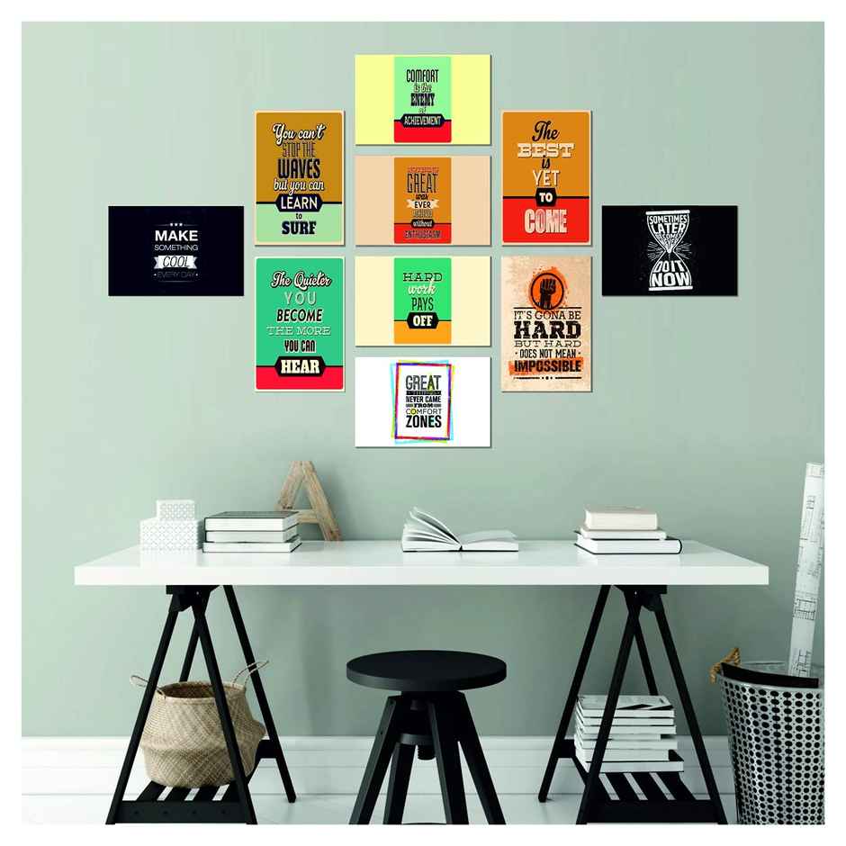 Paper Plane Design Wall Posters For Office Decor | Set of 10 | Size | 12 Inch x 18 Inch | D55