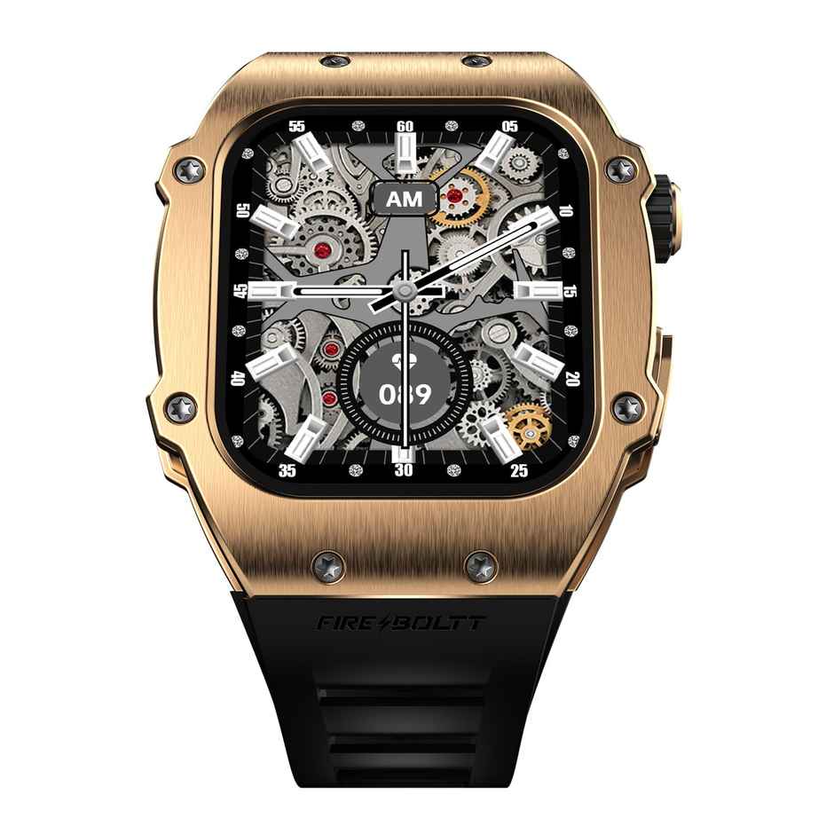 Fire-Boltt Ashphalt Smartwatch | 1.91" Display | BT Calling - Gold Black