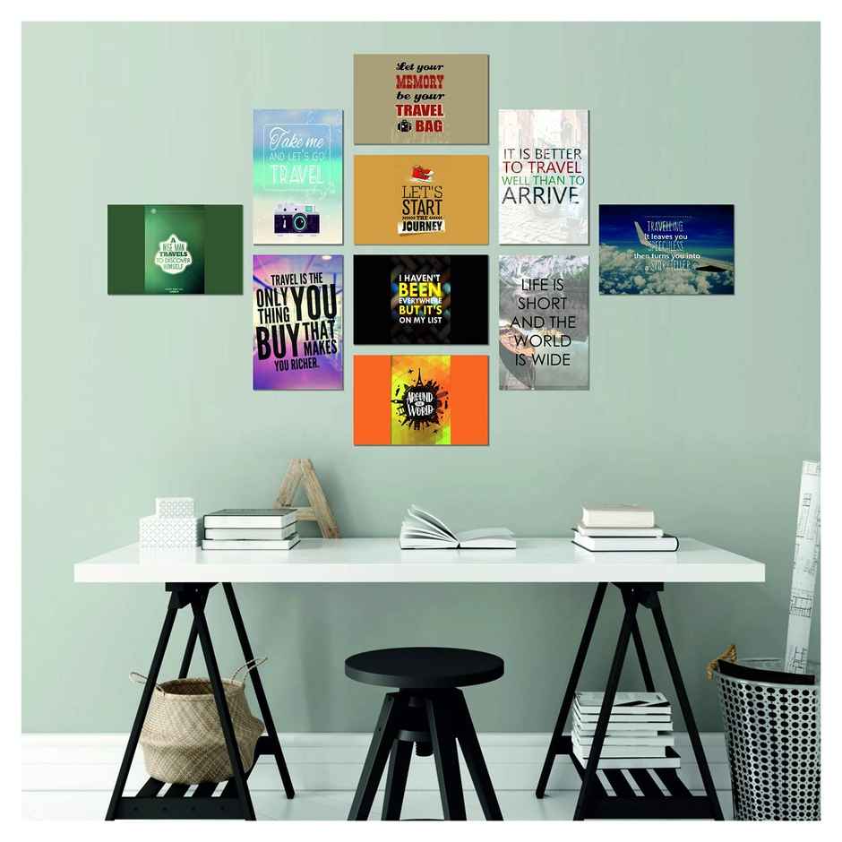 Paper Plane Design Wall Posters For Office Decor | Set of 10 | Size | 12 Inch x 18 Inch | D58