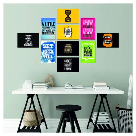 Paper Plane Design Wall Posters For Office Decor | Set of 10 | Size | 12 Inch x 18 Inch | D57