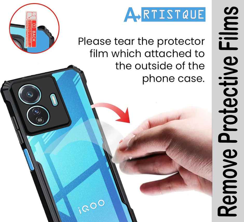 Artistque Case For Iqoo Z6 Lite 5g Back Cover - Transparent Shockproof Tpu Cover