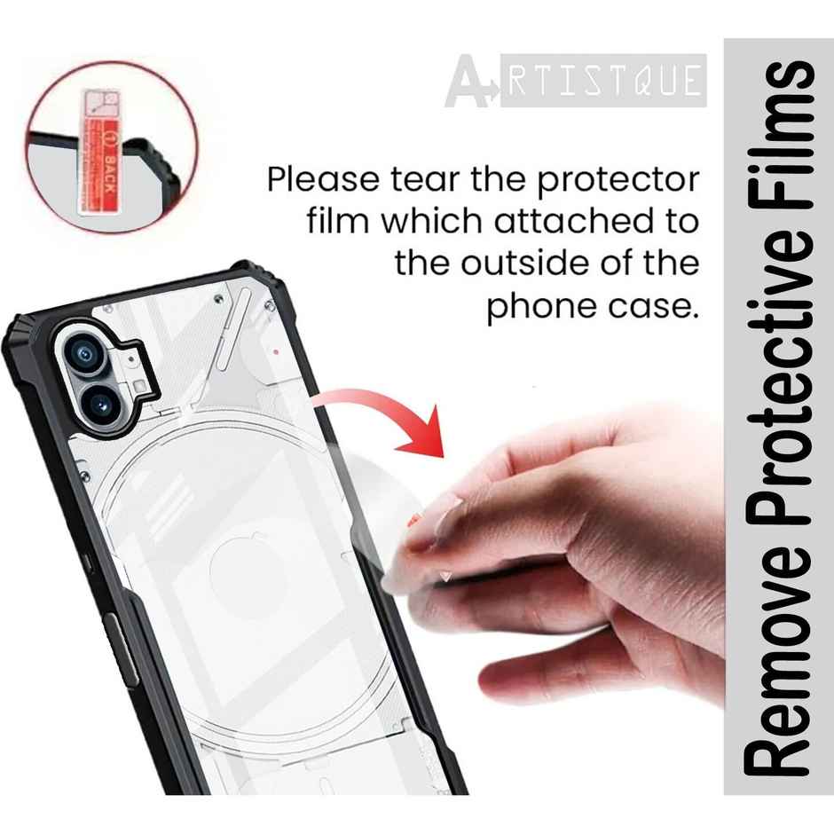 Artistque Case for Nothing Phone 1 Back Cover | Transparent Shockproof TPU Cover